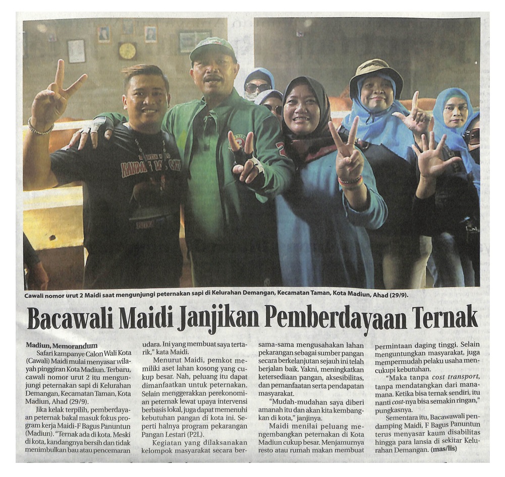 Bacawali Maidi Janjikan Pemberdayaan Ternak
