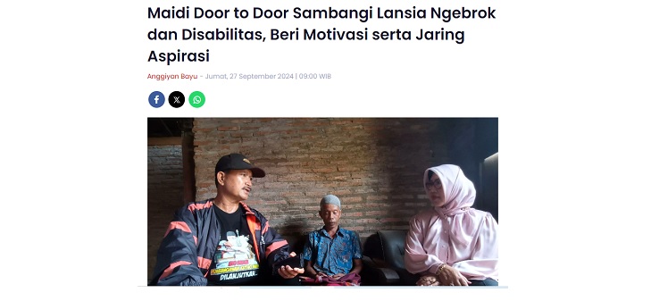 Maidi Door to Door Sambangi Lansia Ngebrok dan Disabilitas, Beri Motivasi serta Jaring Aspirasi