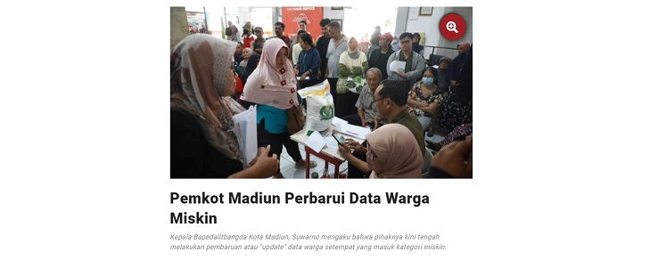 Pemkot Madiun Perbarui Data Warga Miskin