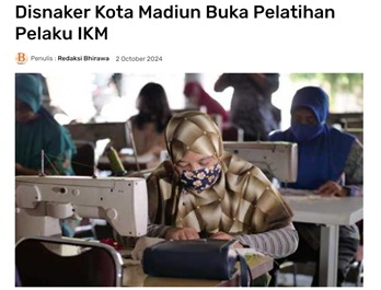 Disnaker Kota Madiun Buka Pelatihan Pelaku IKM