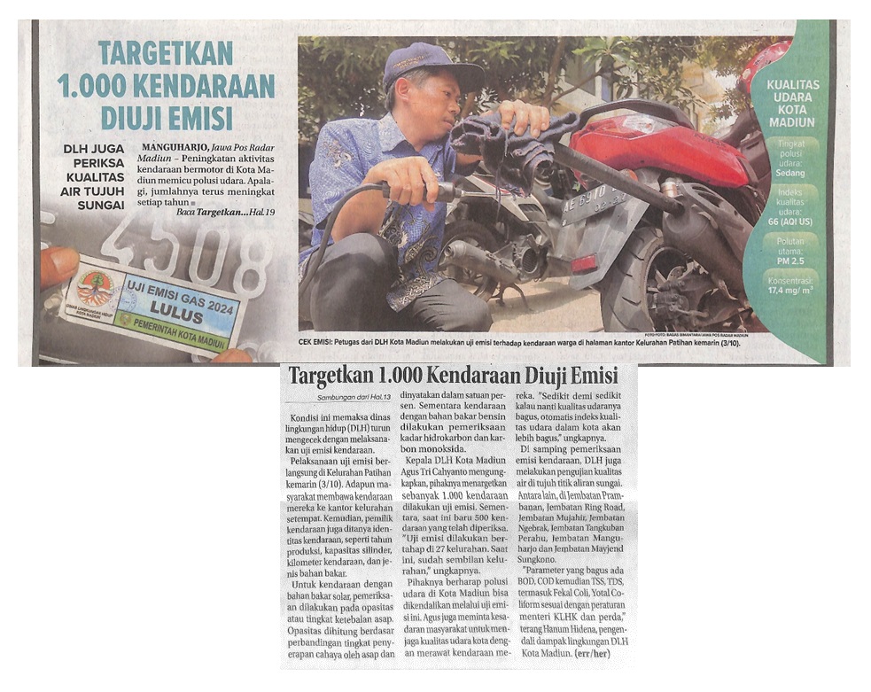 Tergetkan 1000 Kendaraan Diuji Emisi
