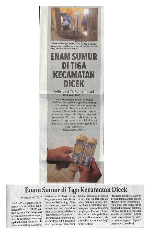 Enam Sumur di Tiga Kecamatan Dicek