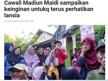 Cawali Madiun Maidi sampaikan keinginan untuk terus perhatikan lansia
