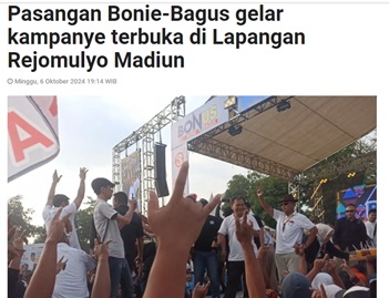 Pasangan Bonie-Bagus gelar kampanye terbuka di Lapangan Rejomulyo Madiun