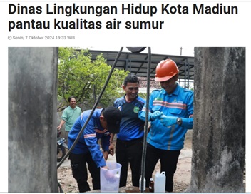 Dinas Lingkungan Hidup Kota Madiun pantau kualitas air sumur