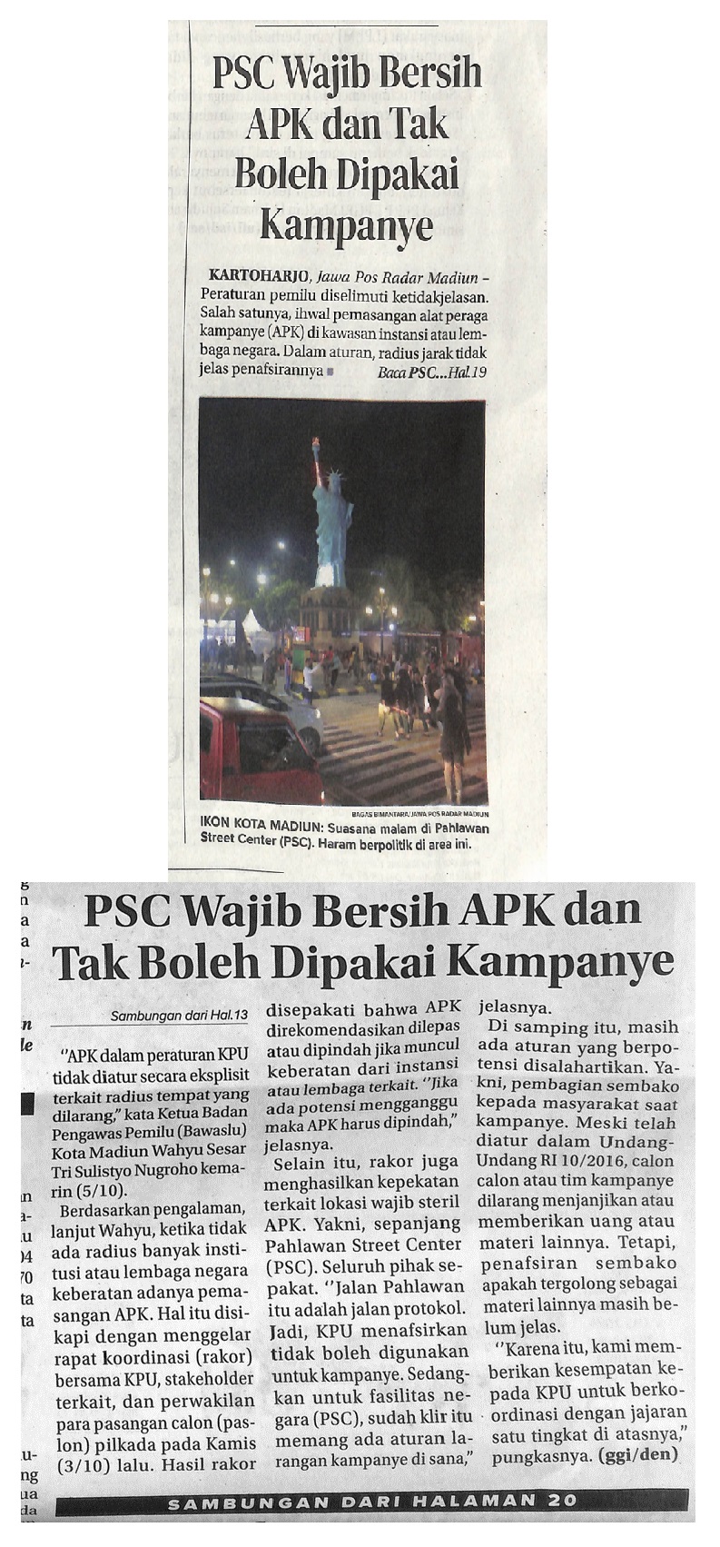 PSC Wajib Bersih APK dan Tak Boleh Dipakai Kampanye