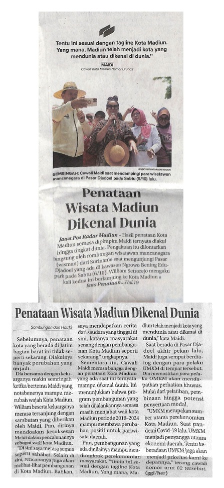 Penataan Wisata Madiun Dikenal Dunia