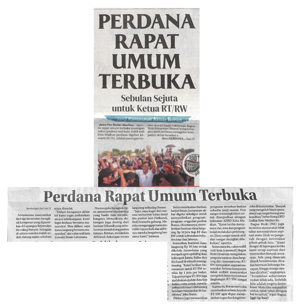 Perdana Rapat Umum Terbuka