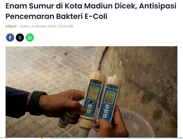 Enam Sumur di Kota Madiun Dicek, Antisipasi Pencemaran Bakteri E-Coli