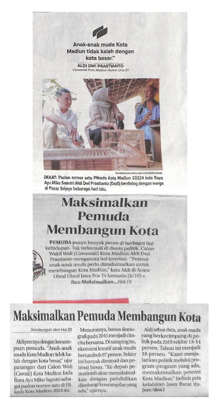 Maksimalkan Pemuda Membangun Kota