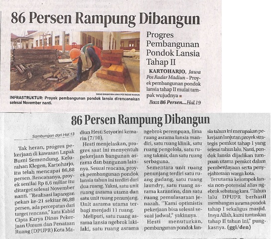 86 Persen Rampung Dibangun
