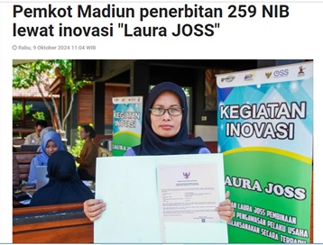 Pemkot Madiun penerbitan 259 NIB lewat inovasi "Laura JOSS"