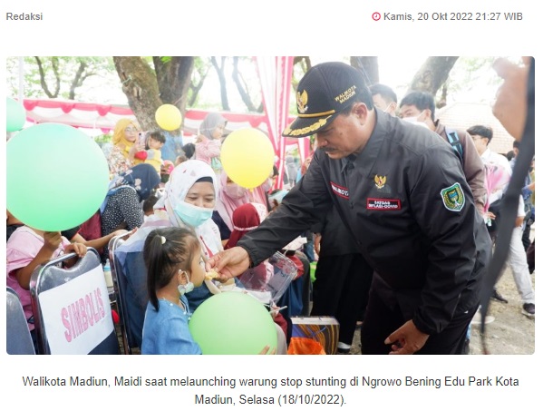 Walikota Madiun Targetkan 2024 Nihil Kasus Stunting