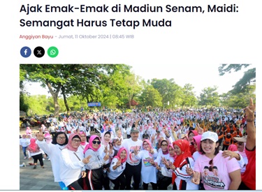 Ajak Emak-Emak di Madiun Senam, Maidi: Semangat Harus Tetap Muda