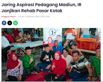 Jaring Aspirasi Pedagang Madiun, IR Janjikan Rehab Pasar Kotak