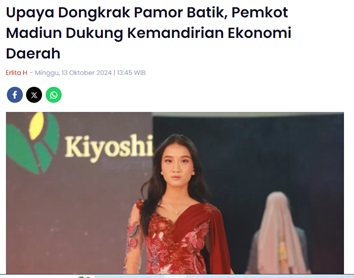 Upaya Dongkrak Pamor Batik, Pemkot Madiun Dukung Kemandirian Ekonomi Daerah