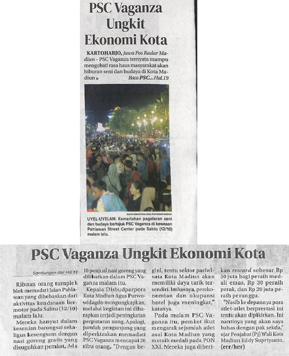 PSC Vaganza Ungkit Ekonomi Kota
