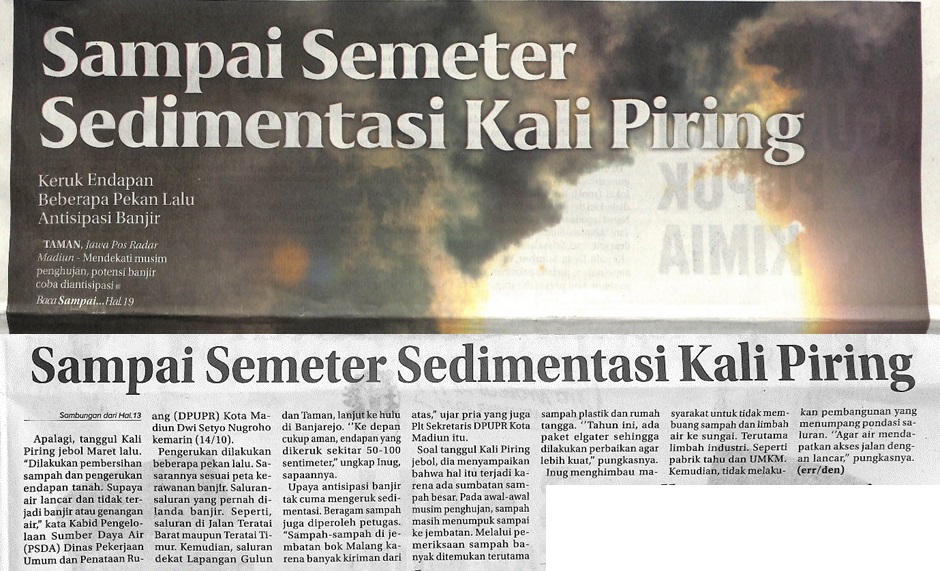 Sampai Semeter Sedimentasi Kali Piring