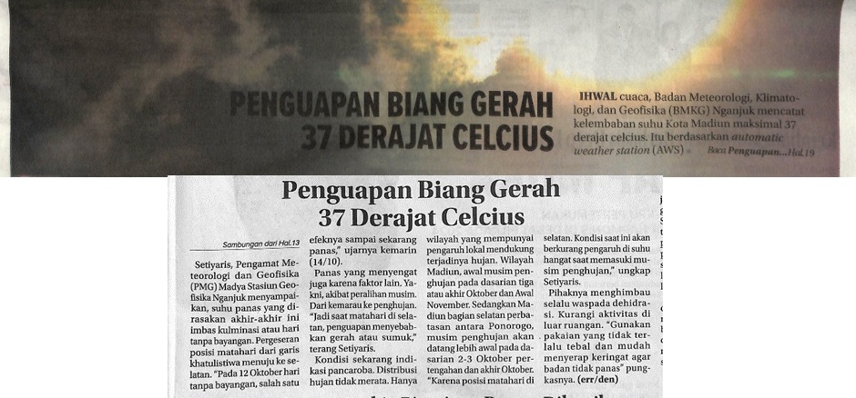 Penguapan Biang Gerah 37 Derajat Celcius