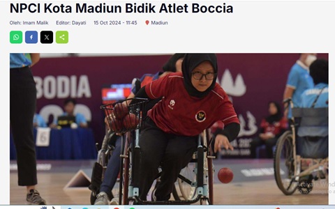 NPCI Kota Madiun Bidik Atlet Boccia