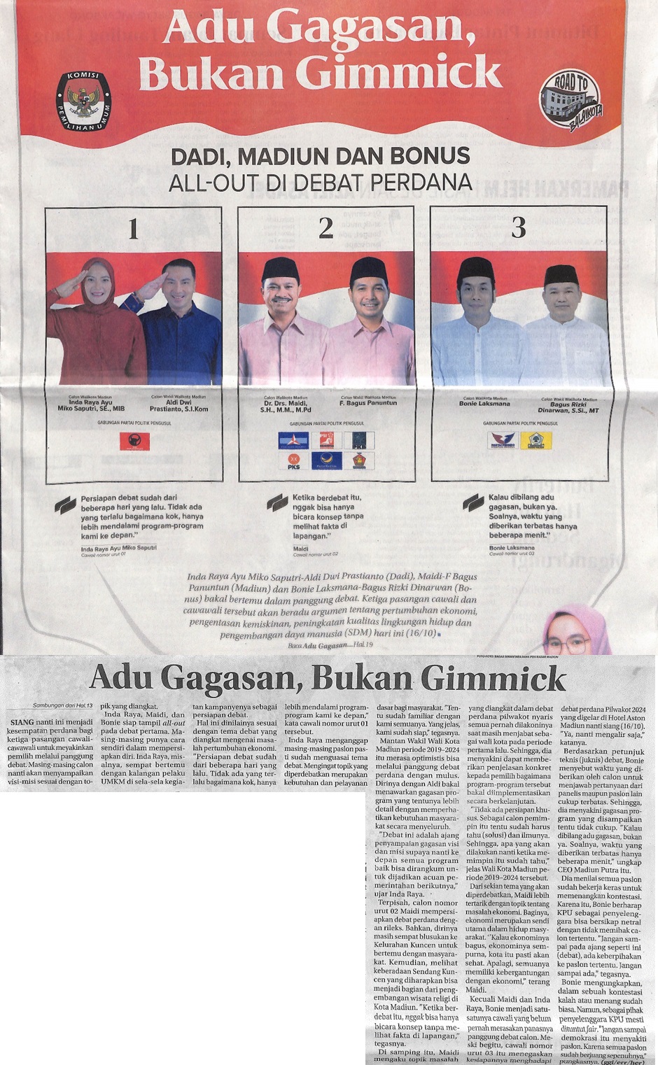 Adu Gagasan Bukan Gimmick