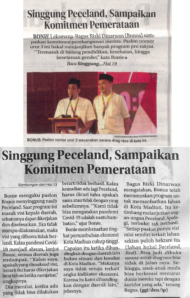 Singgung Peceland, Sampaikan Komitmen Pemerataan