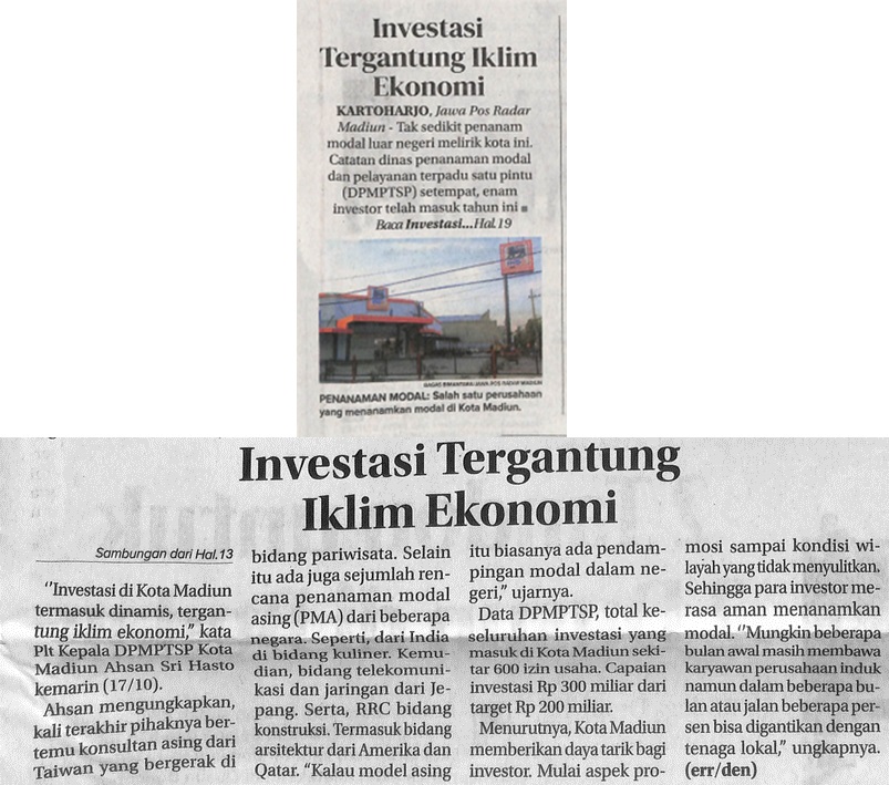 Investasi Tergantung Iklim Ekonomi