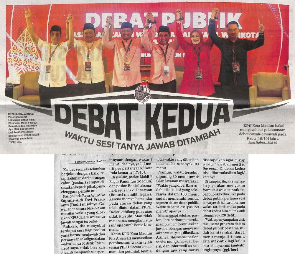 Debat Kedua Waktu Sesi Tanya Jawab Ditambah
