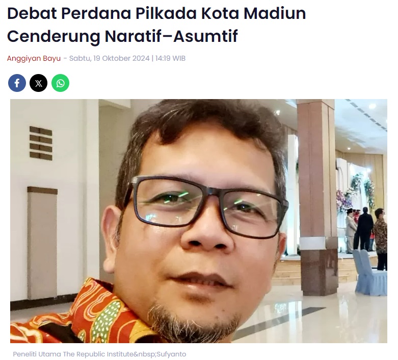 Debat Perdana Pilkada Kota Madiun Cenderung Naratif–Asumtif