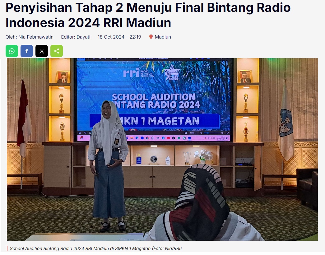 Penyisihan Tahap 2 Menuju Final Bintang Radio Indonesia 2024 RRI Madiun