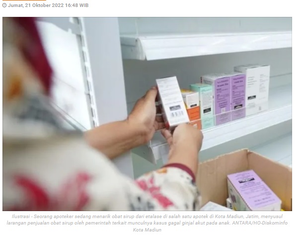 Ikatan Apoteker Indonesia Kota Madiun hentikan penjualan obat sirop