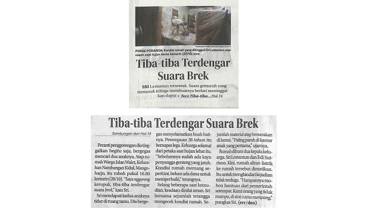 Tiba-tiba Terdengar Suara Brek