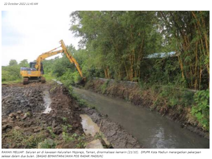 Antisipasi Banjir Luapan, Saluran Air Kota Madiun Dinormalisasi