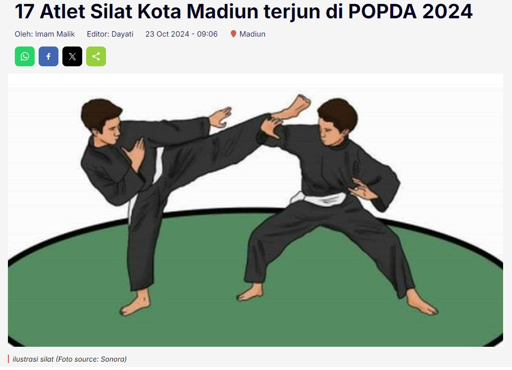 17 Atlet Silat Kota Madiun terjun di POPDA 2024