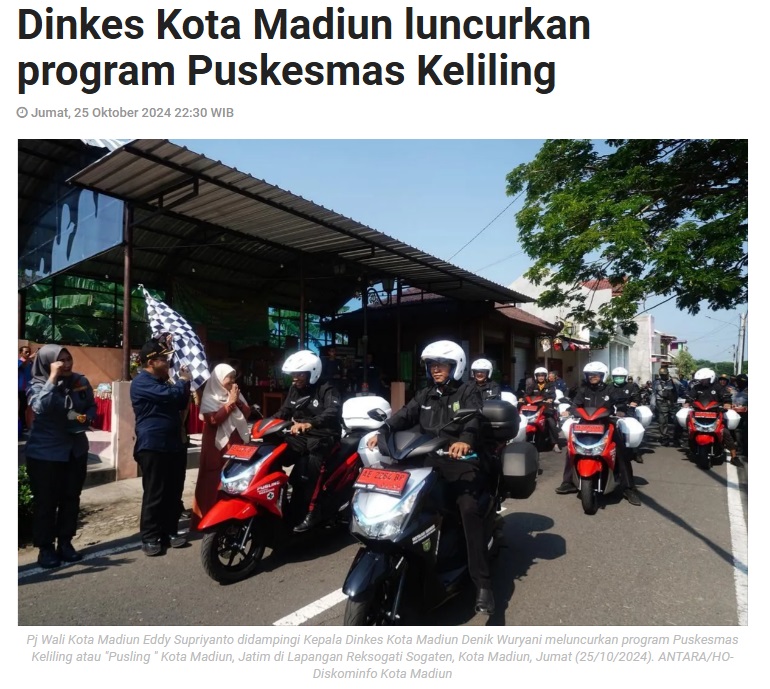 Dinkes Kota Madiun luncurkan program Puskesmas Keliling