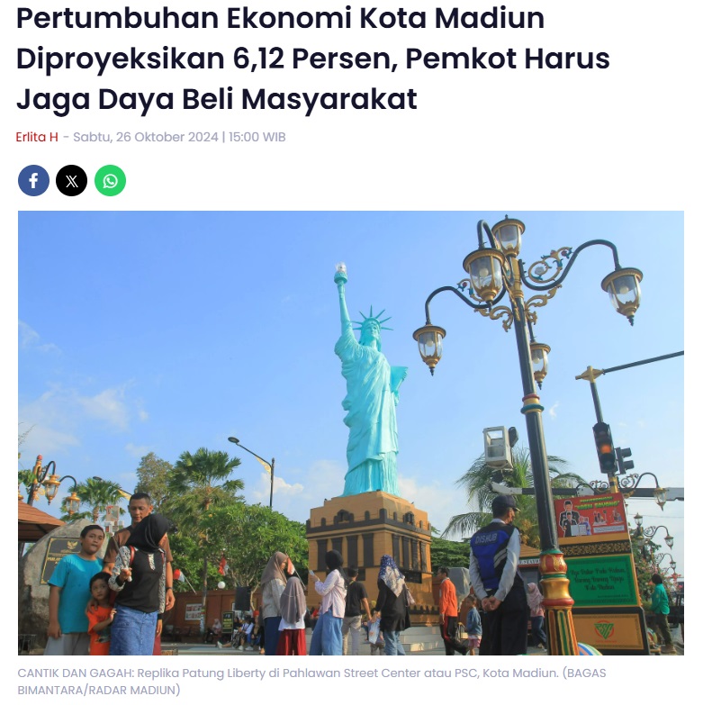 Pertumbuhan Ekonomi Kota Madiun Diproyeksikan 6,12 Persen, Pemkot Harus Jaga Daya Beli Masyarakat