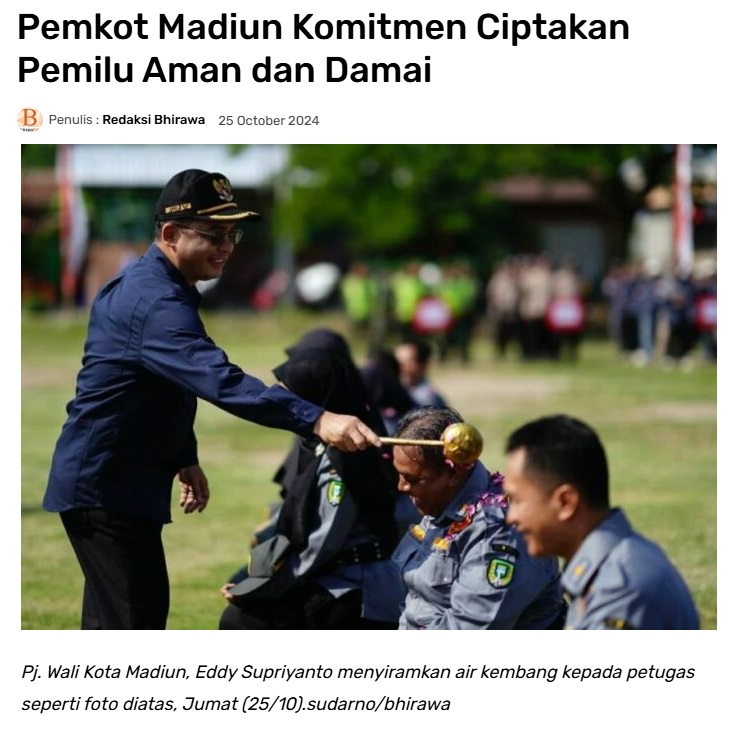 Pemkot Madiun Komitmen Ciptakan Pemilu Aman dan Damai