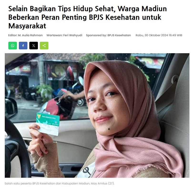 Selain Bagikan Tips Hidup Sehat, Warga Madiun Beberkan Peran Penting BPJS Kesehatan untuk Masyarakat