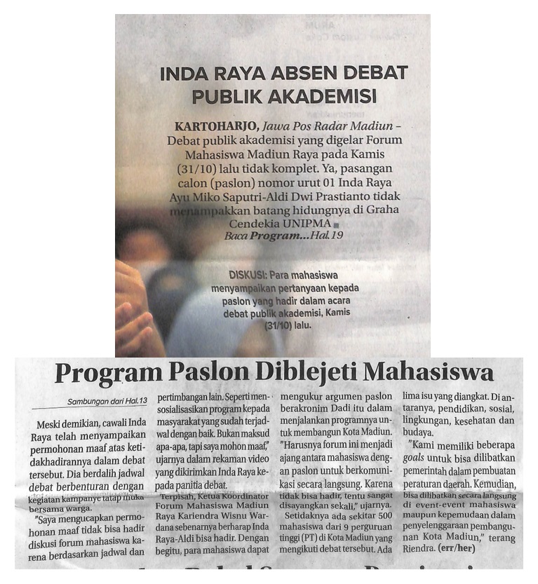 Program Paslon Diblejeti Mahasiswa