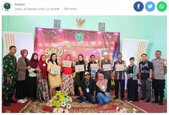 Ajang Pencarian Bakat di Kota Madiun Terus Berlanjut, Kelurahan Kuncen ‘Ketiban Sampur’