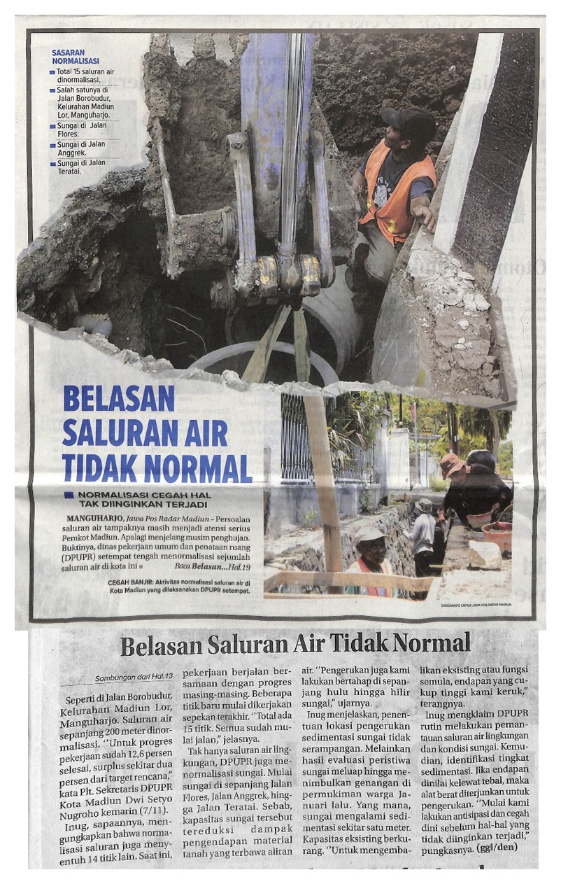 Belasan Saluran Air Tidak Normal