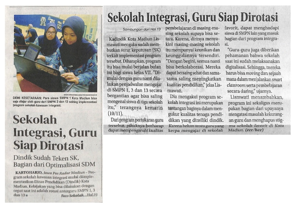 Sekolah Integrasi, Guru Siap Dirotasi