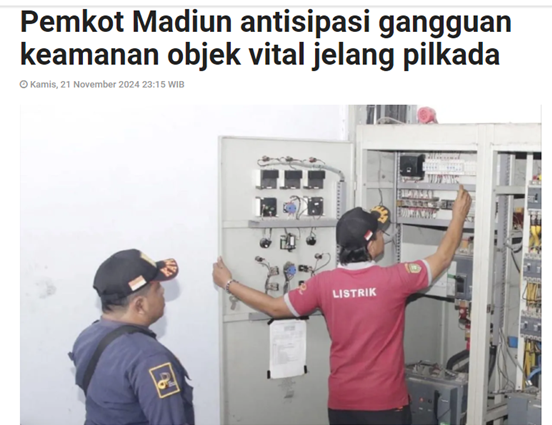 Pemkot Madiun antisipasi gangguan keamanan objek vital jelang pilkada