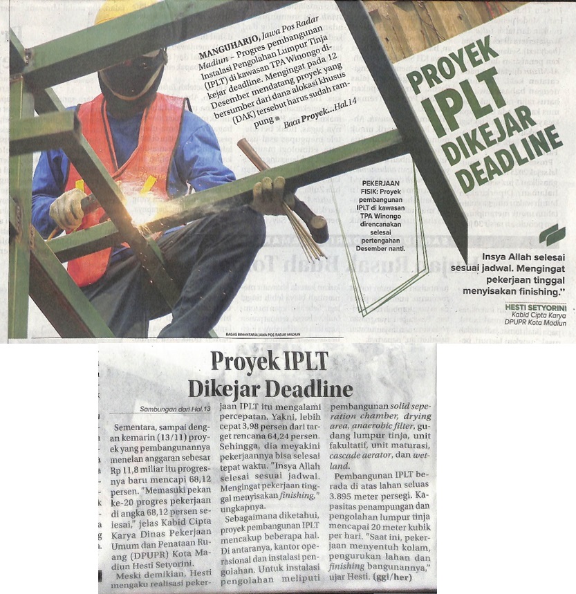 Proyek IPLT Dikejar Deadline