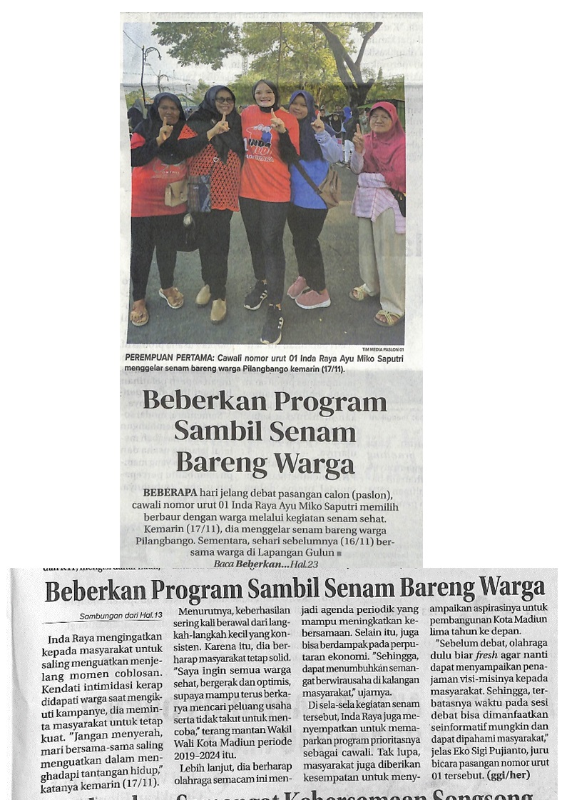 Beberkan Program Sambil Senam Bareng Warga