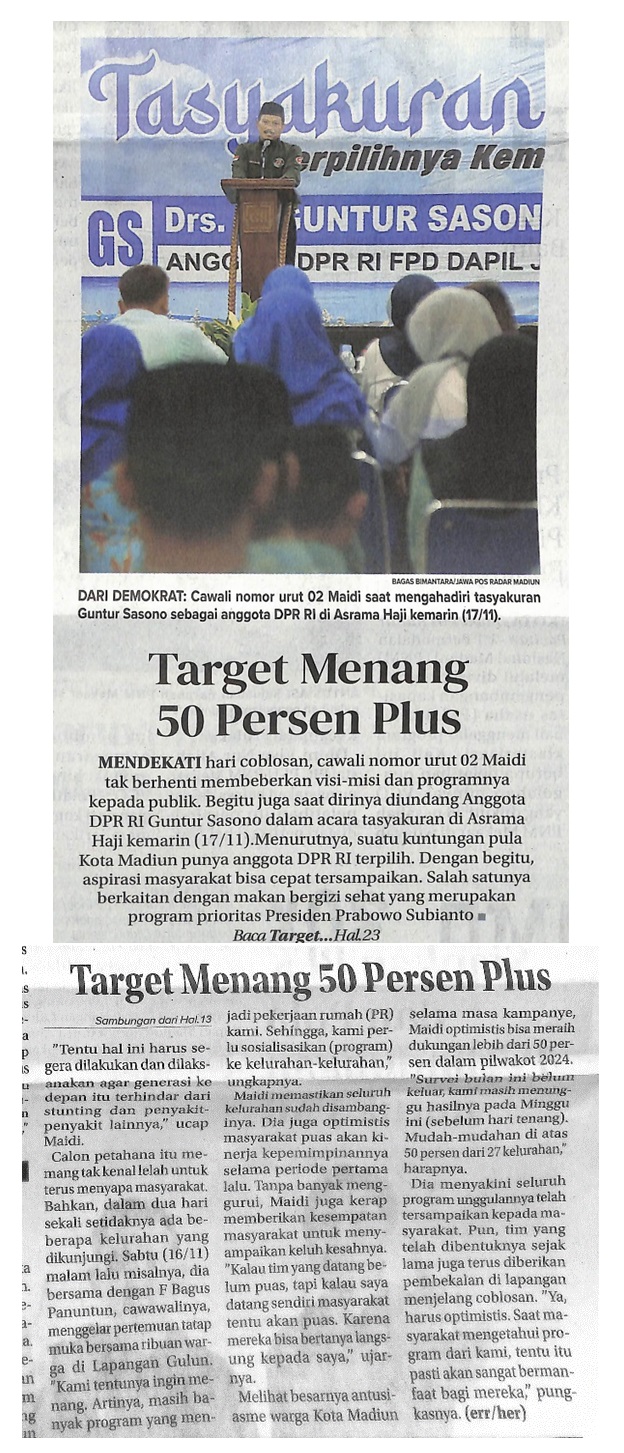 Target Menang 50 Persen Plus