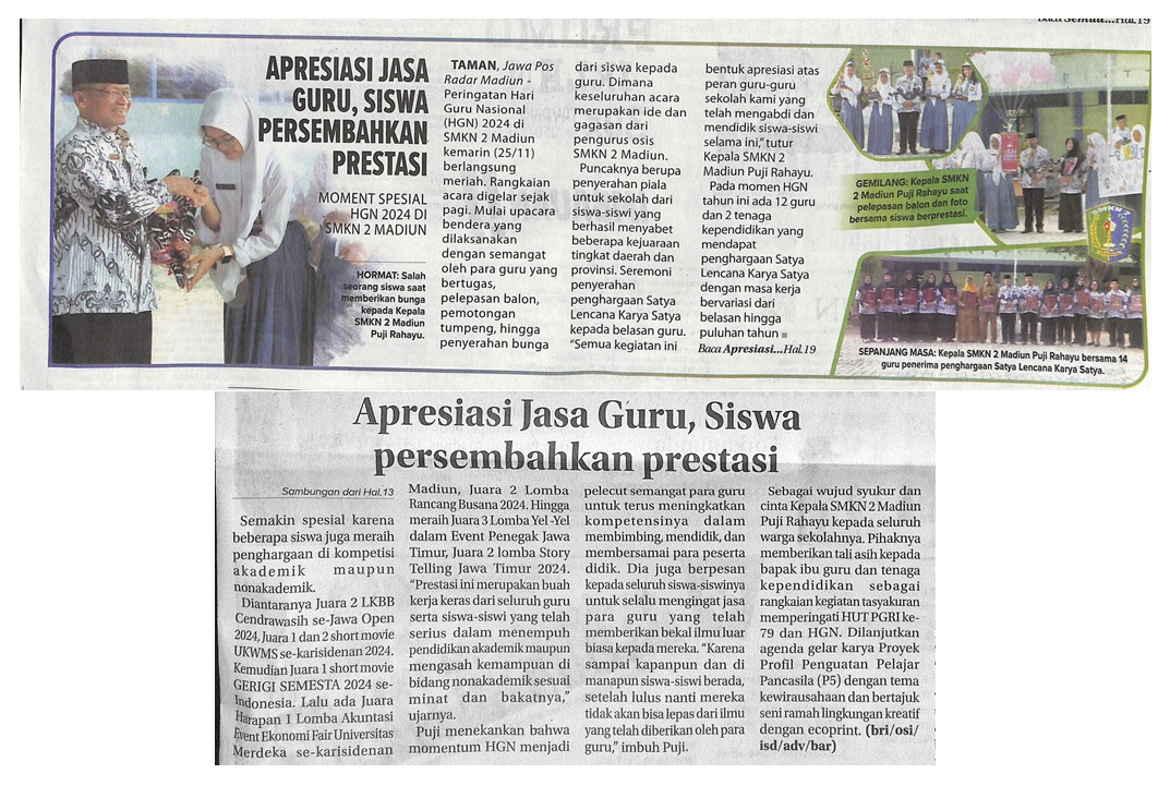 Apresiasi Jasa Guru, Siswa Persembahkan Prestasi