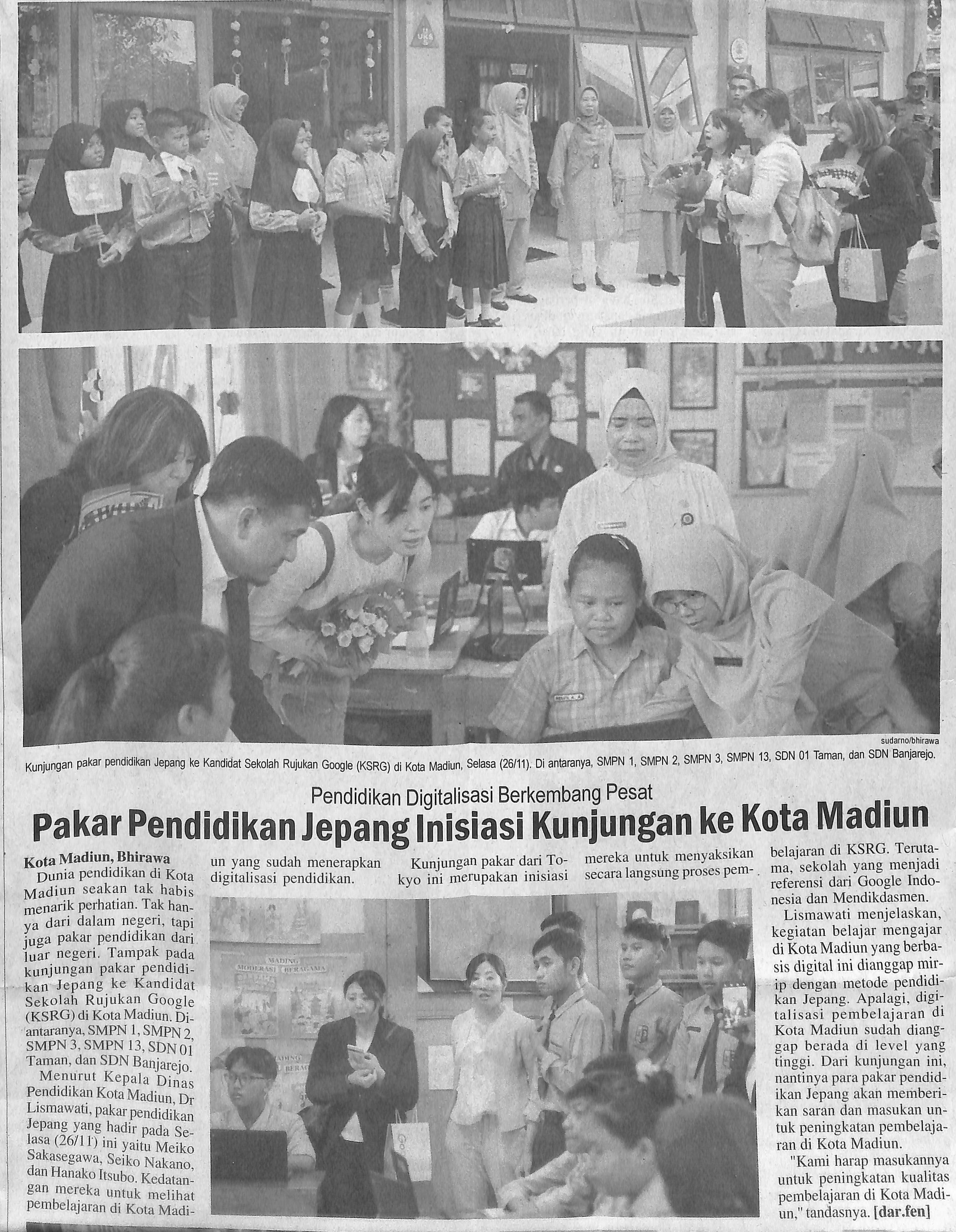 Pendidikan Digitalisasi Berkembang Pesat, Pakar Pendidikan Jepang Inisiasi Kunjungan Ke Kota Madiun