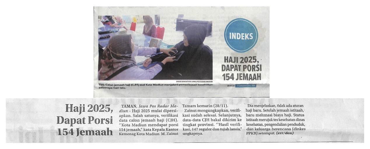 Haji 2025, Dapat Porsi 154 Jemaah