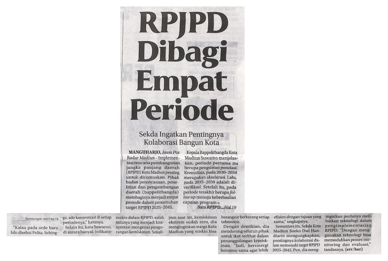 RPJPD Dibagi Empat Periode